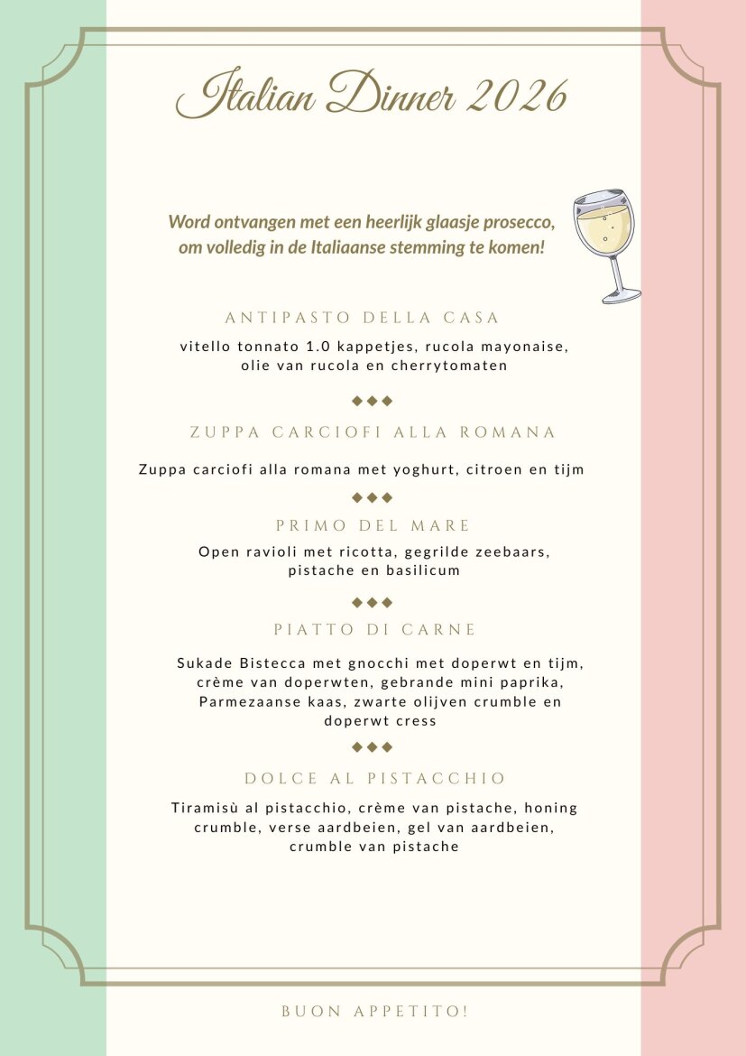 Menu Italian Dinner